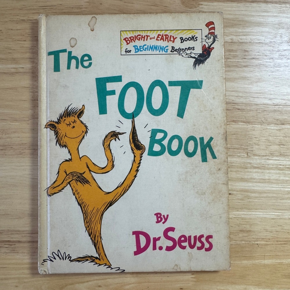 The Foot Book Dr Seuss Bright and Early Books for Beginning‎ Beginners VTG 1968